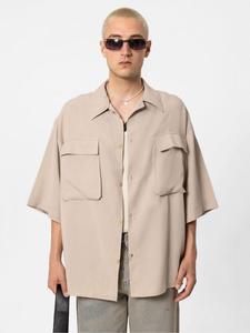 Повседневная рубашка VAMOS CLO Comfort fit Button Up Shirt RENO, бежевый