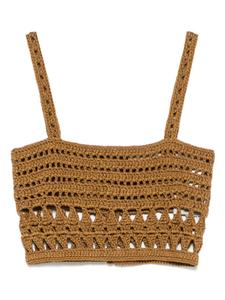 Elie Saab топ без рукавов, коричневый