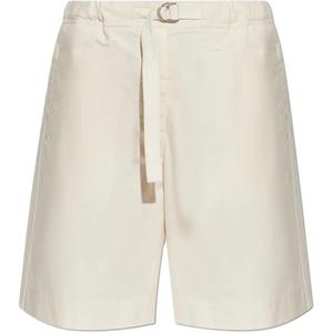 Шорты с вышитым логотипом JIL SANDER, белый