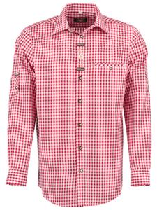 Традиционная рубашка Смоба средне-красного цвета OS-Trachten