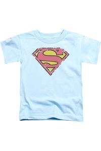Футболка с принтом щита Супермена для детей Gildan, светло-голубой