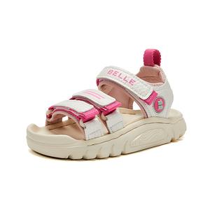 Детские сандалии с низким верхом, устойчивые к истиранию, дышащие BELLE, персиковый/красный