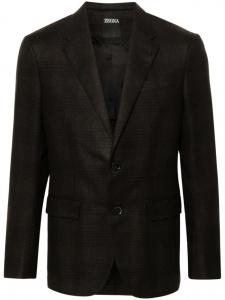 Пиджак в клетку Zegna, коричневый