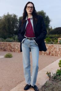 Прямые джинсы H&M, голубой