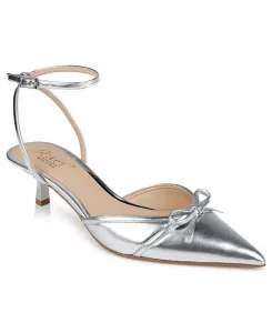 Женские туфли-лодочки Talasia на низком каблуке Jewel Badgley Mischka, серебряный