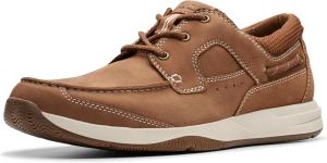 Мужские лоферы Clarks Sailview с шнуровкой, Light Tan Nubuck