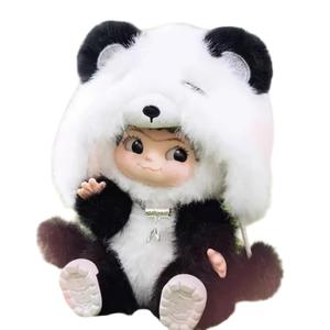 Коллекционная фигурка Wakuku Letsvan Fuzzy Collection Figure Mystery Boxes 9 см, Panda Chubby Chubby