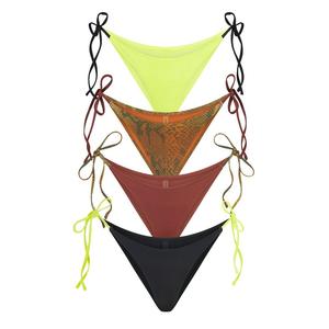 Комплект купальников бикини SKIMS Signature Swim Dipped Tie Bikini Bottom, 4 штуки, мультиколор