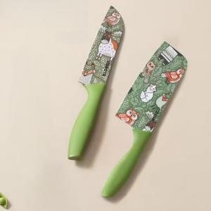 Carote Кухонный нож, разделочный нож, нож для мяса, шеф-нож из нержавеющей стали, сантоку с цветочным узором