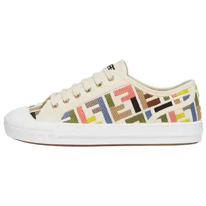 Женские низкие кроссовки для скейтбординга Domino, бежевые Fendi