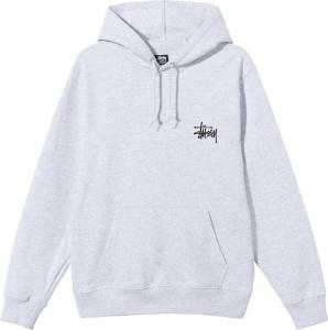 Худи Stussy Basic Logo Hoodie 'Ash Heather', серый