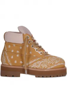 Сапоги с узором «пейсли» Pdf, желтый