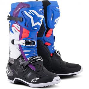 Мотоботы Alpinestars Tech-10 Supervented Boots, черный/синий/фиолетовый