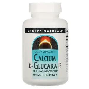 D-глюкарат кальция, 500 мг, 120 таблеток, Source Naturals