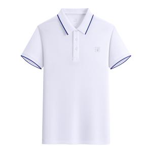 Футболка-поло Unisex с воротником-поло, тонкая, прямого кроя DOUBLE FISH, белый