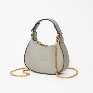 Искусственная кожа Мини-хобо Сумка через плечо FASHNZFAB, серый