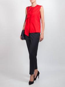 Укороченные брюки из шерсти в полоску Tiluna черного цвета Hugo Boss