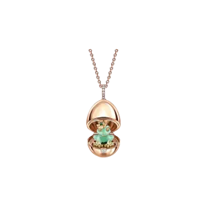 Яйцо fabergé essence из розового золота и зеленого лака - 1258fp2370