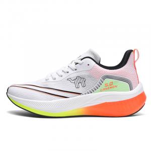 Нескользящие, дышащие, легкие, низкие, повседневные кроссовки для бега для мужчин Pilot the camel, White Orange