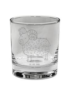 Стакан для виски, знак зодиака Овен, без надписи, прозрачный Mr. & Mrs. Panda