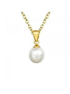 Alexander York Колье с жемчужной подвеской из золота, изготовленное из серебра 925 пробы, комплект из двух золотых элементов