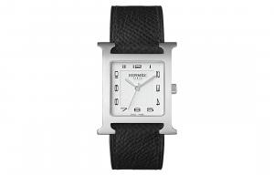 Часы Heure H с кварцевым механизмом и белым циферблатом для женщин HERMES