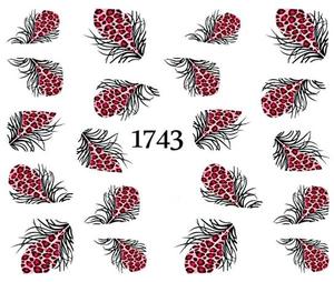 Водные наклейки для ногтей - № 1743, Raisin