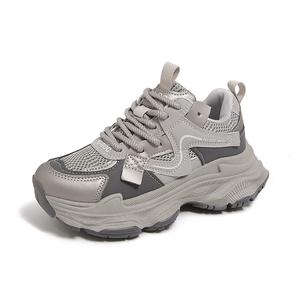 King Jinmai Серые женские кроссовки на платформе, цвет Gray