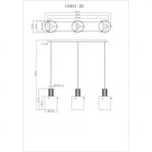 Подвесной светильник TULIVAR E27 1 шт. Подвесная лампа/люстра/для столовой/гостиной/обеденного стола Globo Lighting, темно-серый