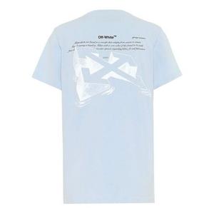 Футболка arrows sketch printed short sleeve Off-White, голубой