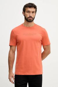 Хлопковая футболка Armani Exchange, оранжевый