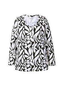 Длинная рубашка черного цвета Ulla Popken