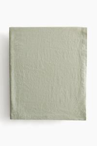 Льняная скатерть H&M, 150х320 см, шалфей зеленый