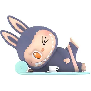 Фигурка Pop Mart Labubu The Monsters Lazy Yoga Series American style (упаковано в пакет), синий