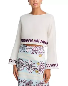 Укороченный топ Clavel Cala De La Cruz, белый