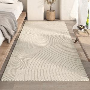 AOVOC Ковер 80х180 см для спальни/гостиной в японском стиле Wabi-Sabi, полосатый, с римским узором