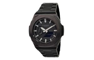 CASIO Retrofit Series Electronic Movement Stainless Steel Strap Watch Men's Watches Black Dial