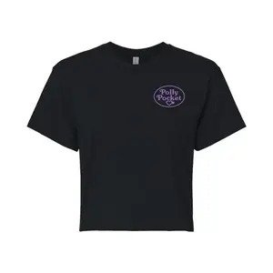 Детская футболка с сетчатым принтом Polly Pocket, черный