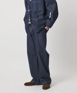 Джинсовые брюки малярного типа, обработанные методом однократной стирки United Arrows, цвет Navy