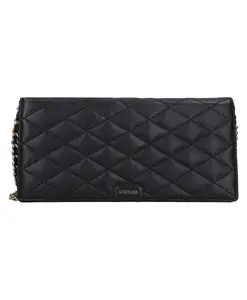 Стеганая сумка через плечо с клапаном Guess, черный