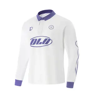 LINING Поло мужское стандартное белый/wealth purple