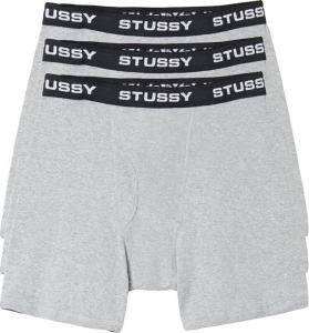Боксеры Stussy Boxer Briefs (3 Pack) 'Grey Heather', серый