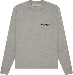 Лонгслив Fear of God Essentials Long-Sleeve Tee 'Dark Oatmeal', серый