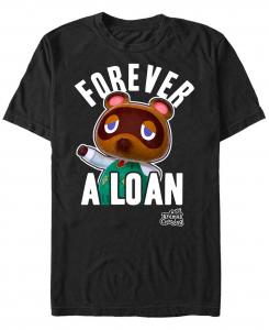 Мужская футболка с коротким рукавом nintendo animal crossing tom nook forever a loan Fifth Sun, черный