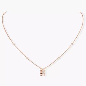 Колье Messika Move Romane Pendant, розовое золото/бриллианты