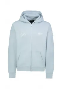 Толстовка на молнии с принтом в виде перчаток на спине Sublevel, Light Blue