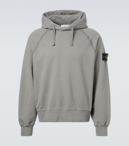 Толстовка с капюшоном из хлопкового джерси Compass Stone Island, Cement