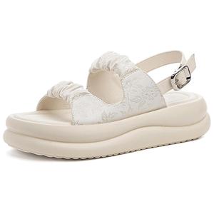 DAPHNE Женские сандалии на платформе с одной застежкой бежевые, цвет Beige