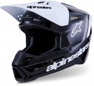 Мотокроссовый шлем Alpinestars s-m3 radium, Black/White/Grey