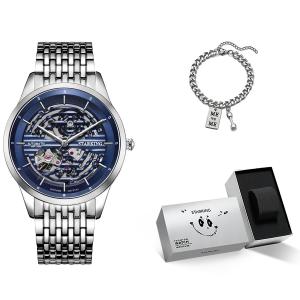 Автоматический механический ход Нержавеющая сталь Браслет Наручные часы Унисекс Белый циферблат STARKING